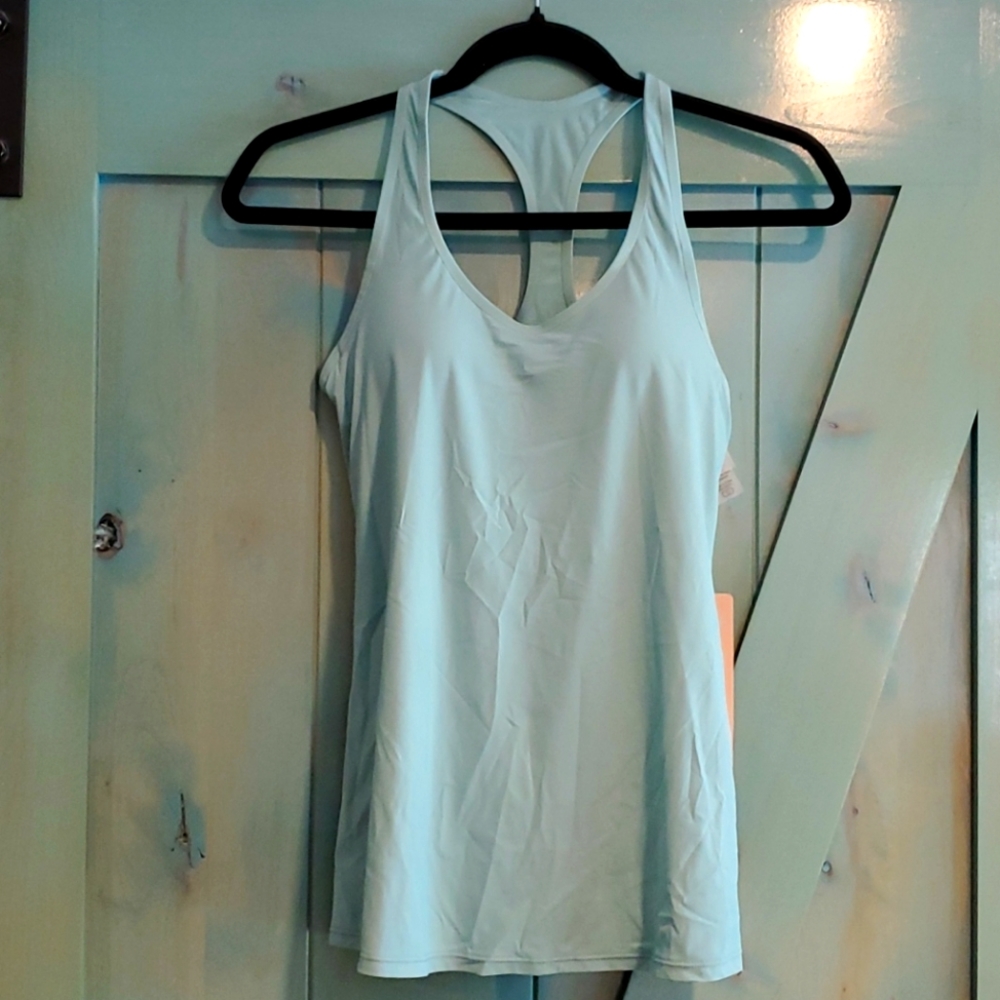 NWT Calia Fixed Cup Support Tank Nile Blue